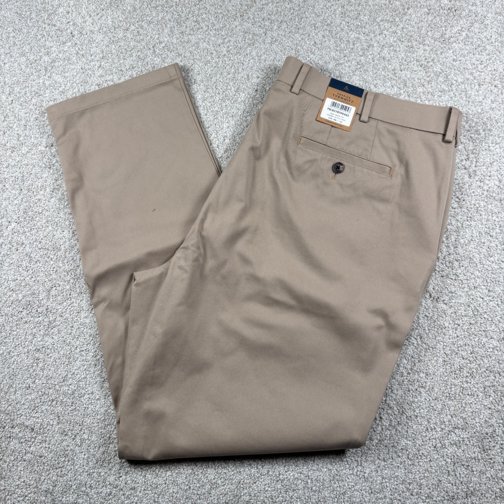 NEW Charles Tyrwhitt Chino Pants Mens 44x32 Taupe Classic Fit Non-Iron